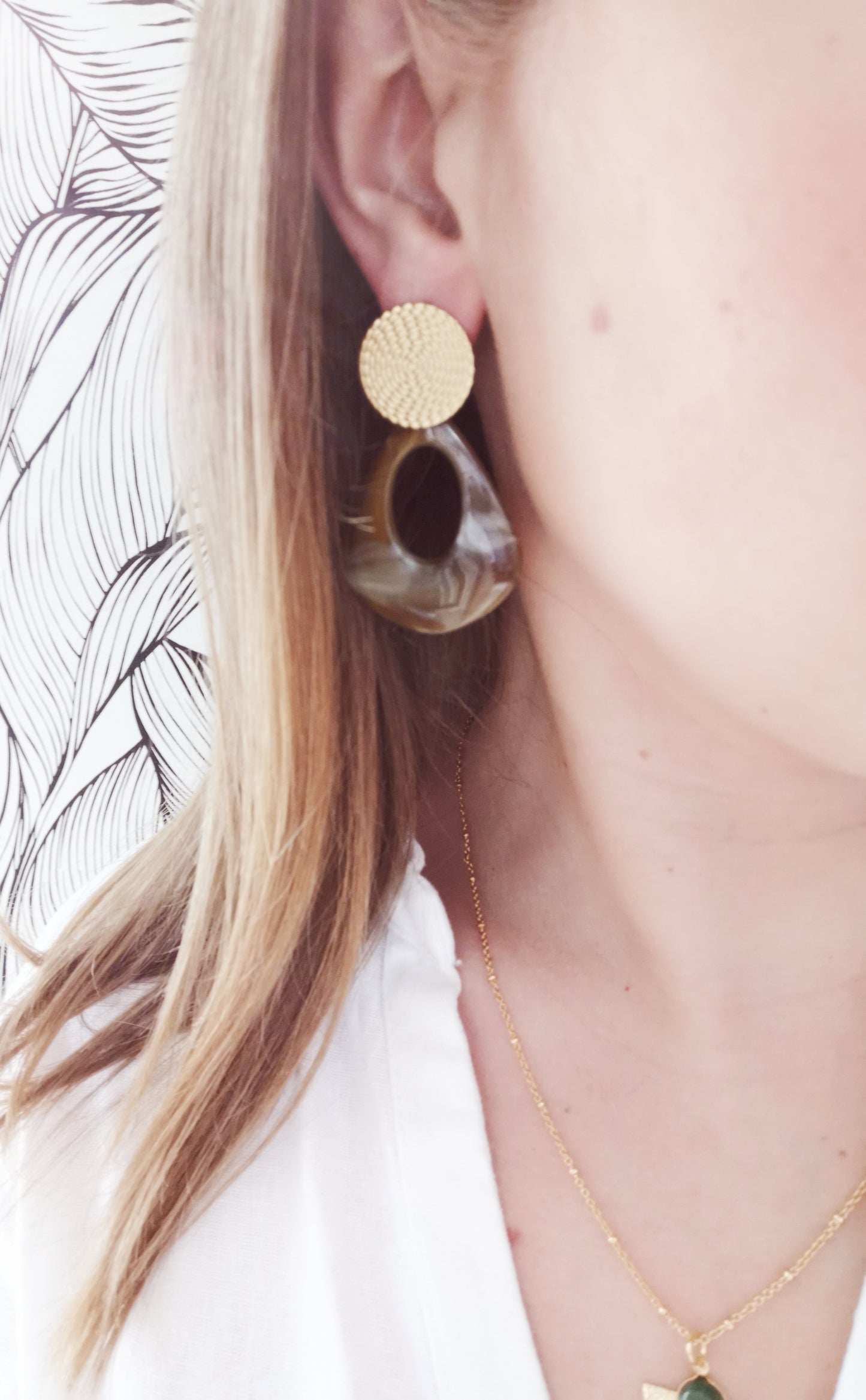 Boucles d'oreilles Coline Marron