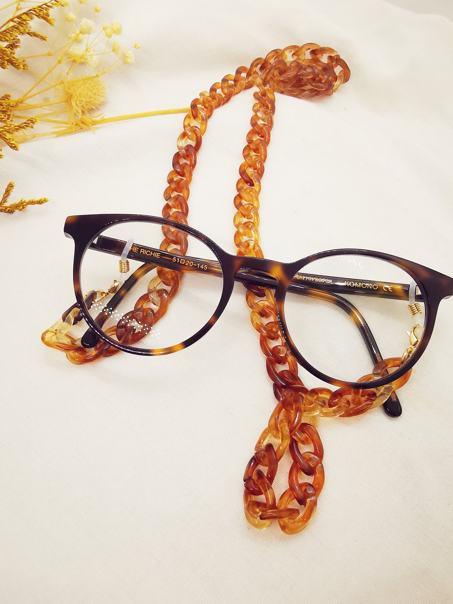 Chaîne de lunette Lou marron