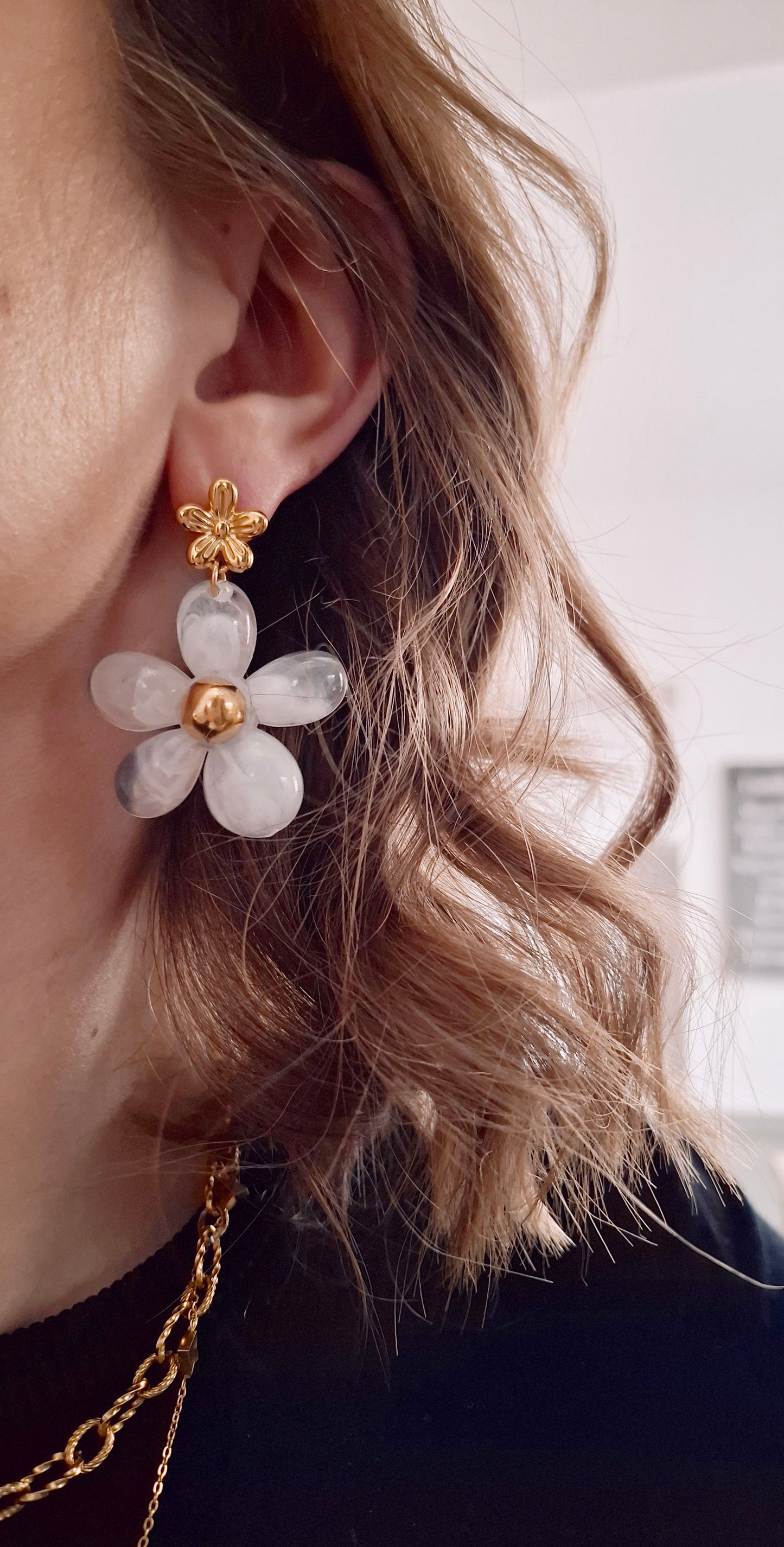 Boucles d'oreilles Pâquerettes