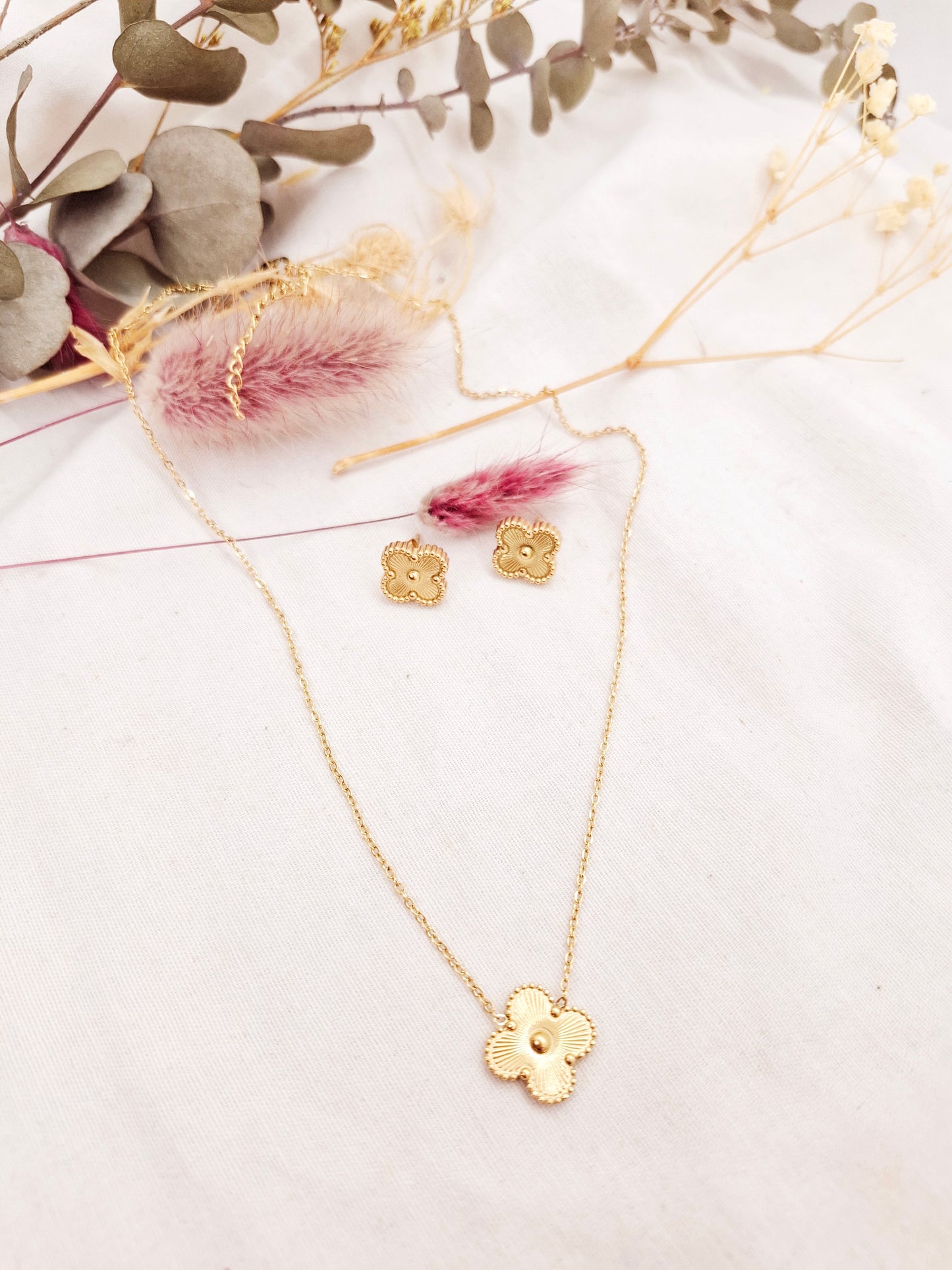 Boucles d'oreilles trèfle