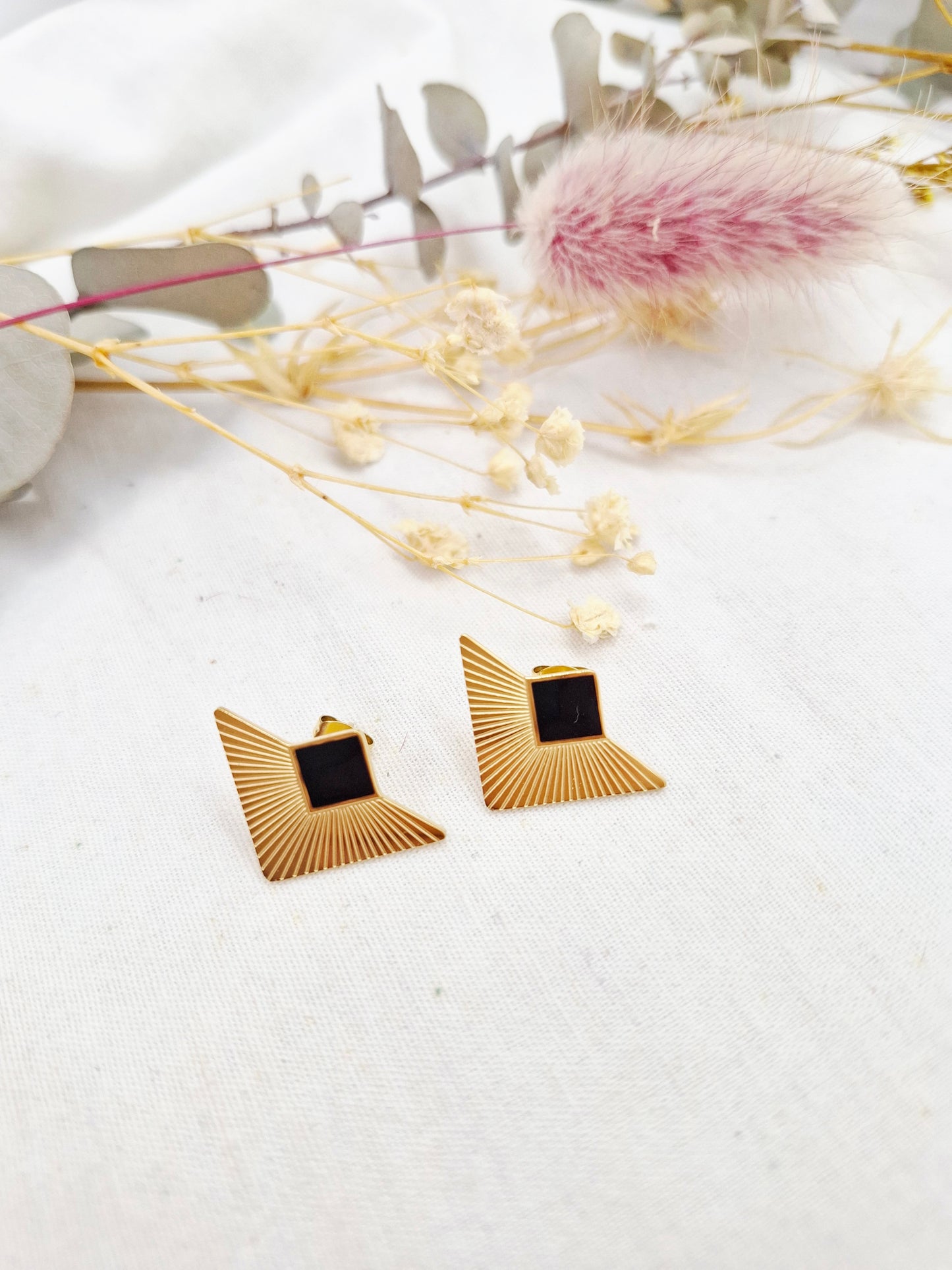 Boucles d'oreilles Judith noires