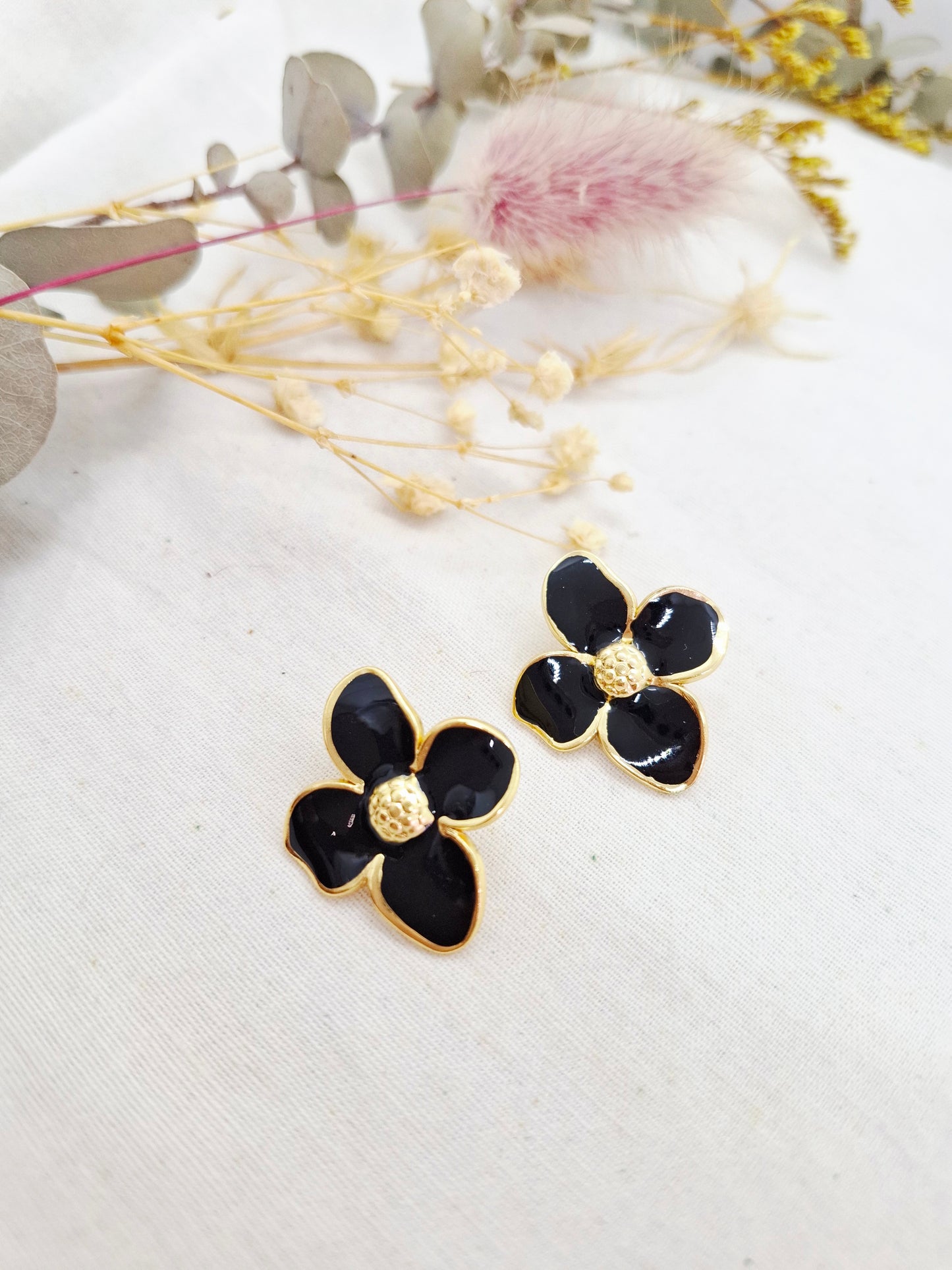 Boucles d'oreilles Céline noires