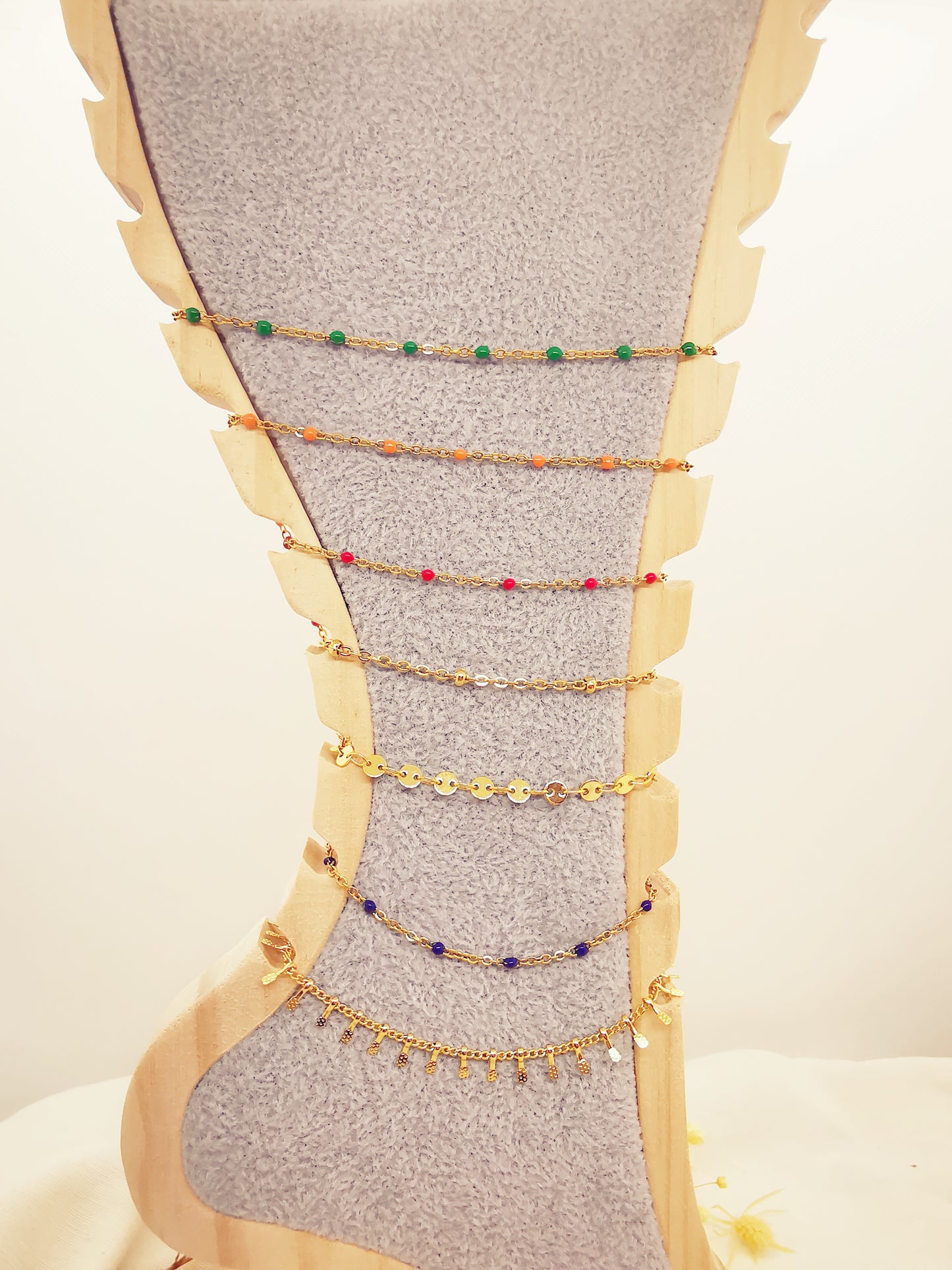 Chaîne de cheville Julien orange