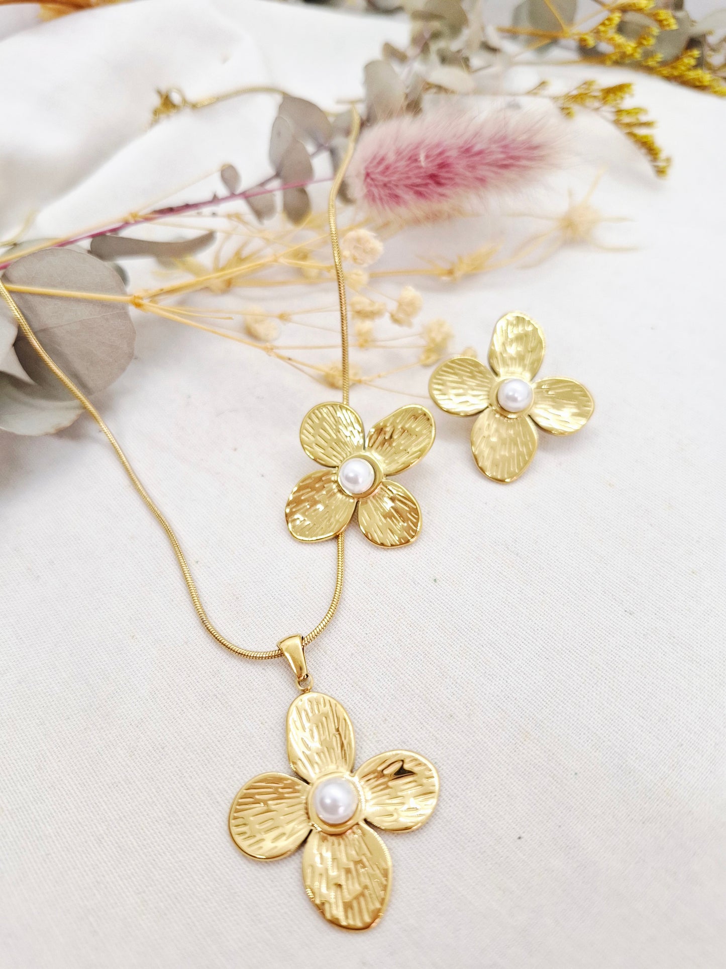 Boucles d'oreilles fleur