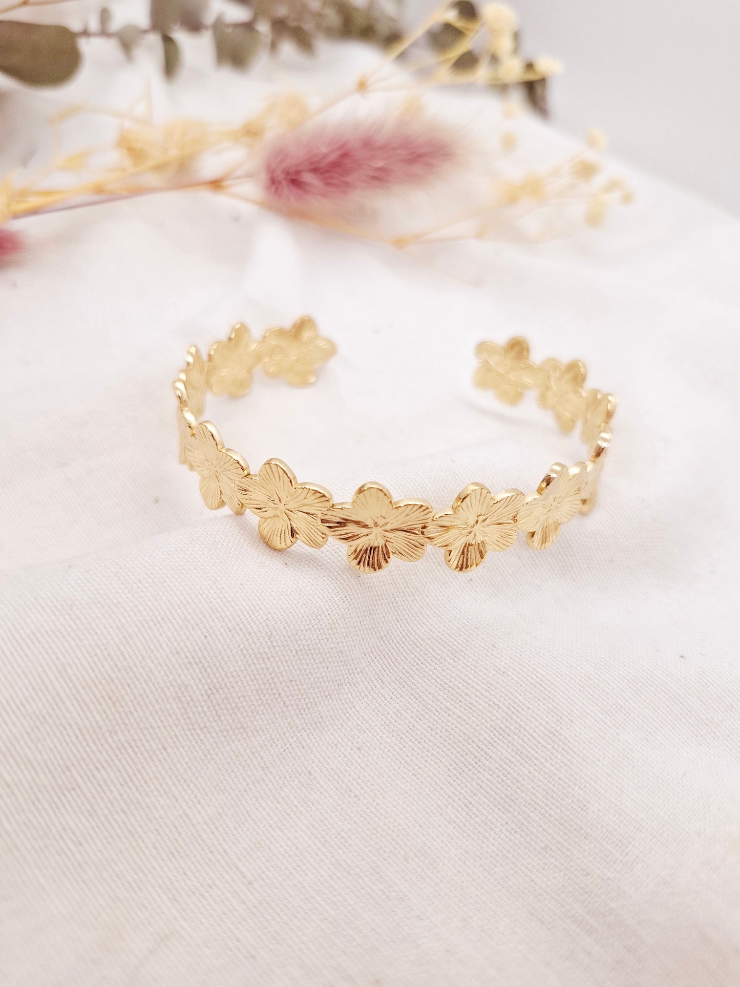 Bracelet Jonc Fleurs