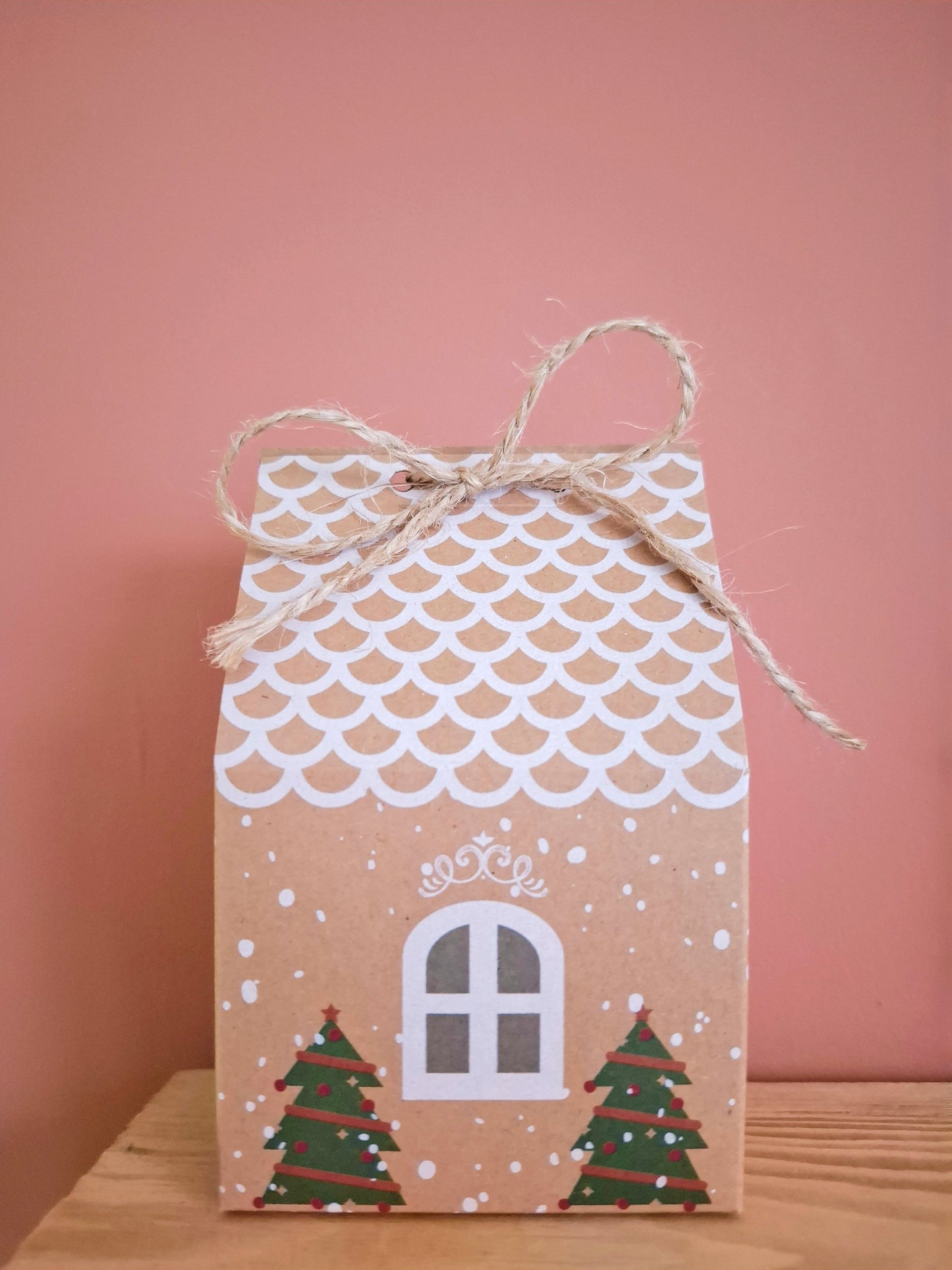 Boite Surprise Maison de Noël (chaine de cheville)