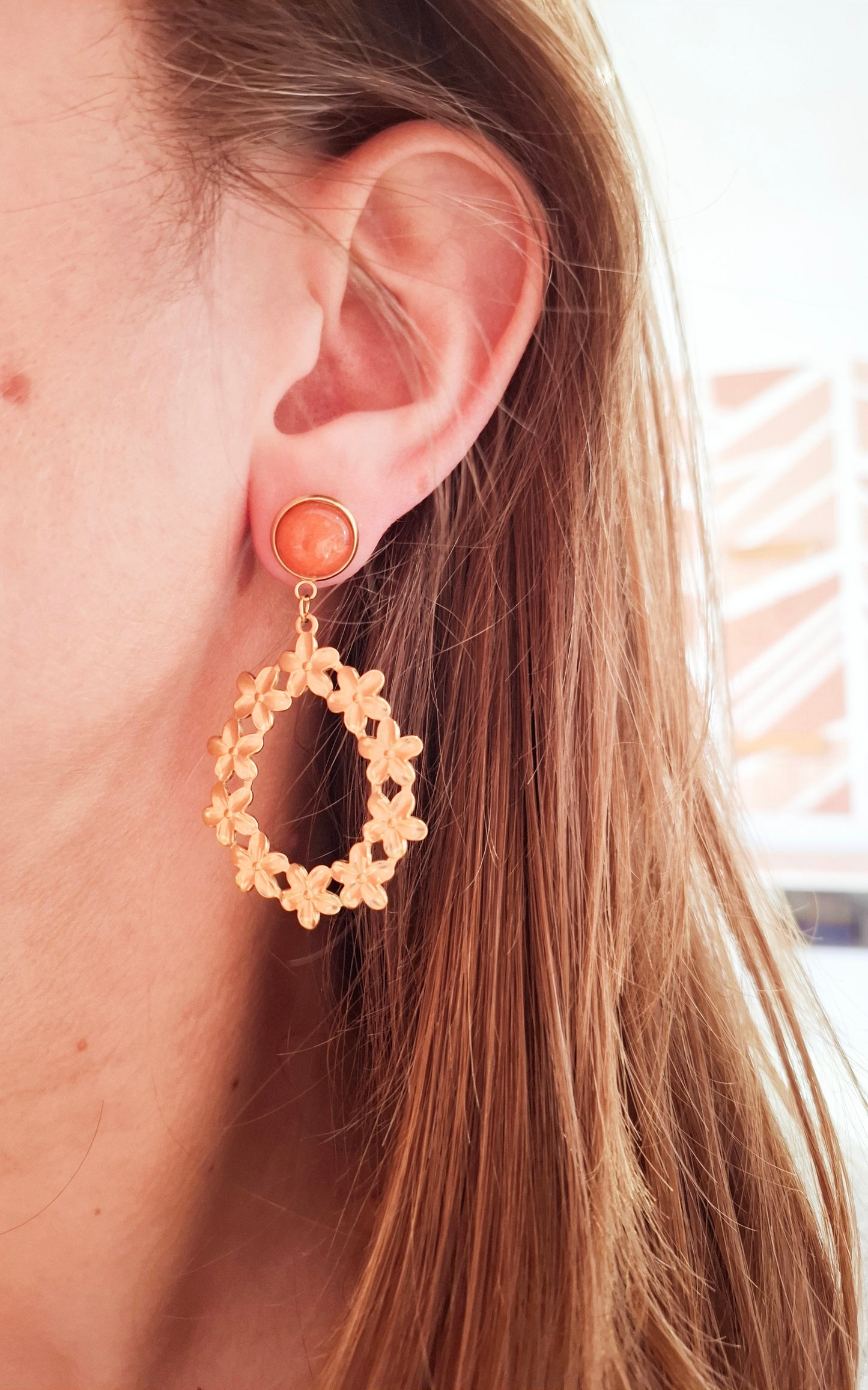 Boucles d'oreilles Pepita Orange