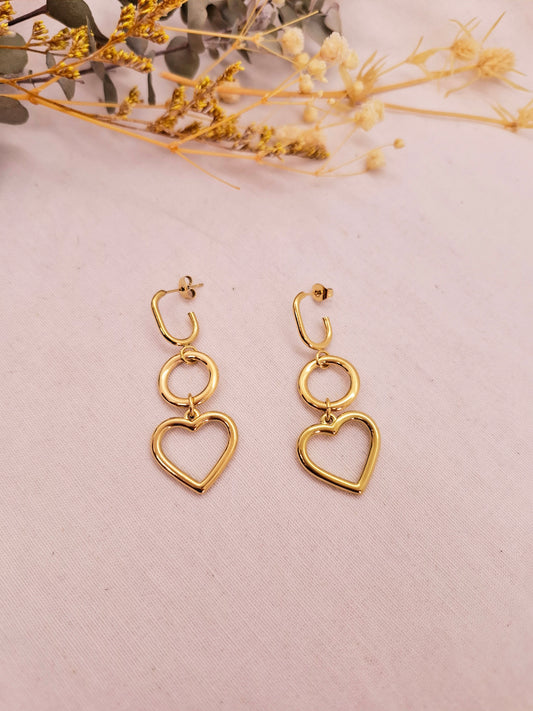 Boucles d'oreilles coeur