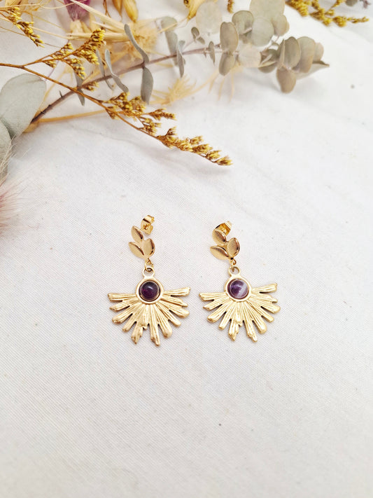 Boucles d'oreilles Violette