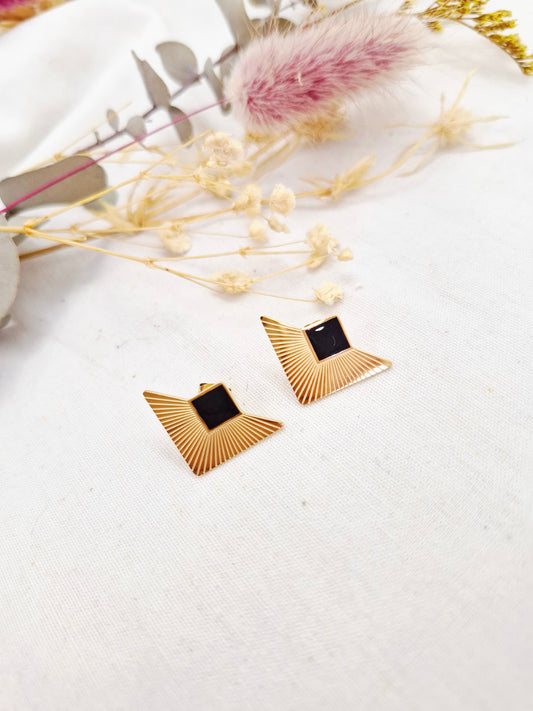 Boucles d'oreilles Judith noires