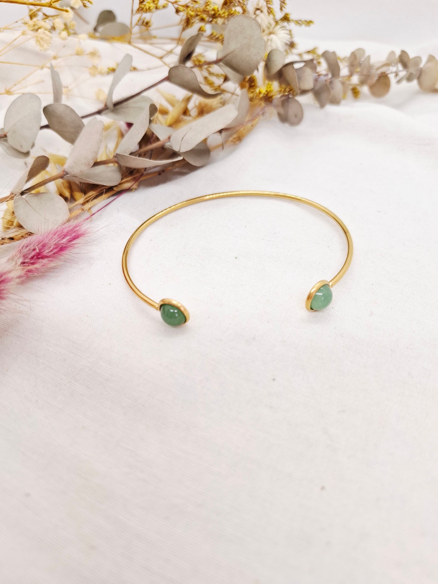 Bracelet jonc aventurine