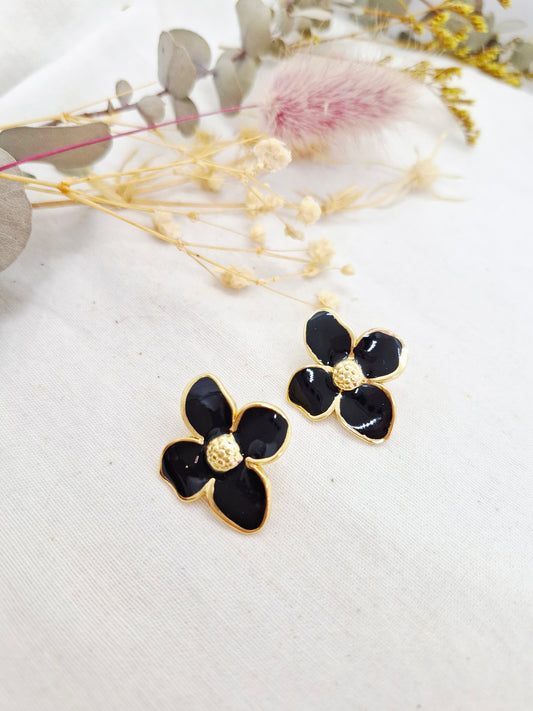 Boucles d'oreilles Céline noires