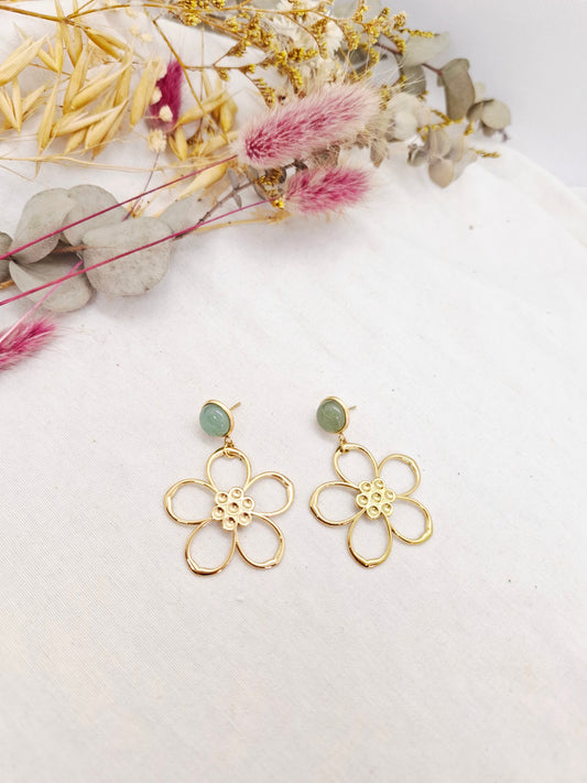 Boucles d'oreilles Alba aventurine