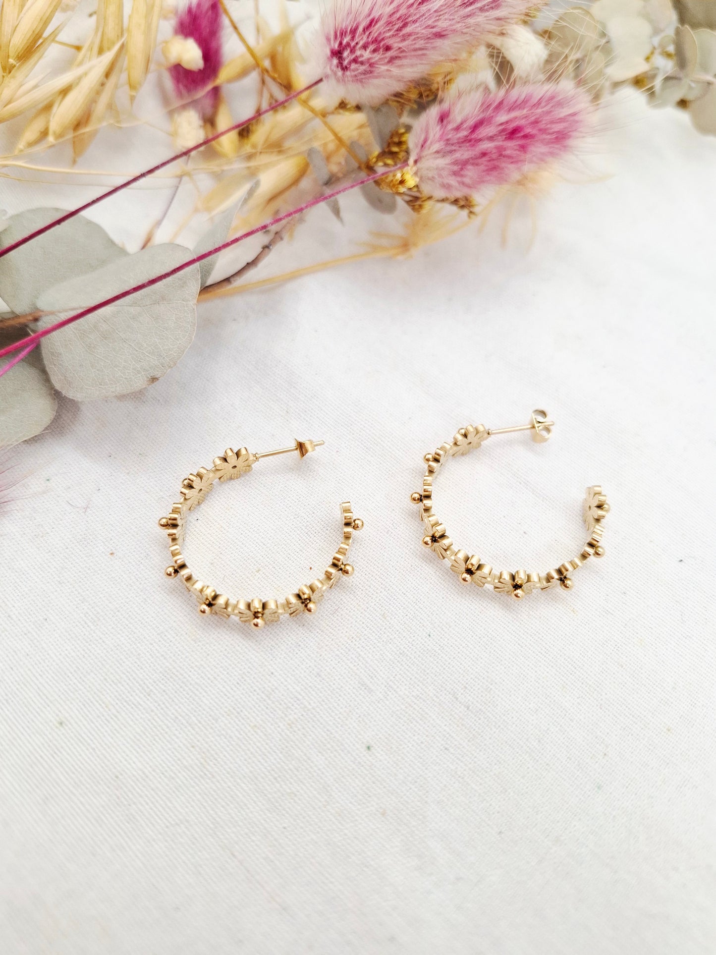 Boucles d'oreilles Marguerites
