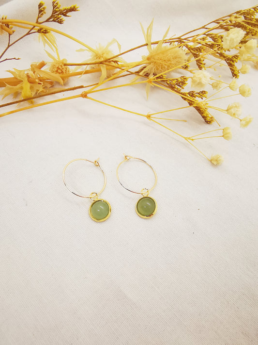 Boucles d'oreilles Meg aventurine