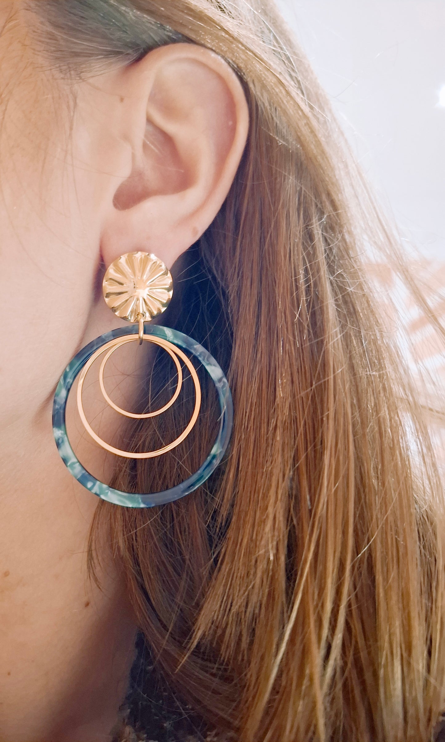 Boucles d'oreilles Paulina vertes