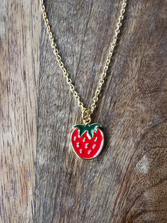 Collier enfant fraise